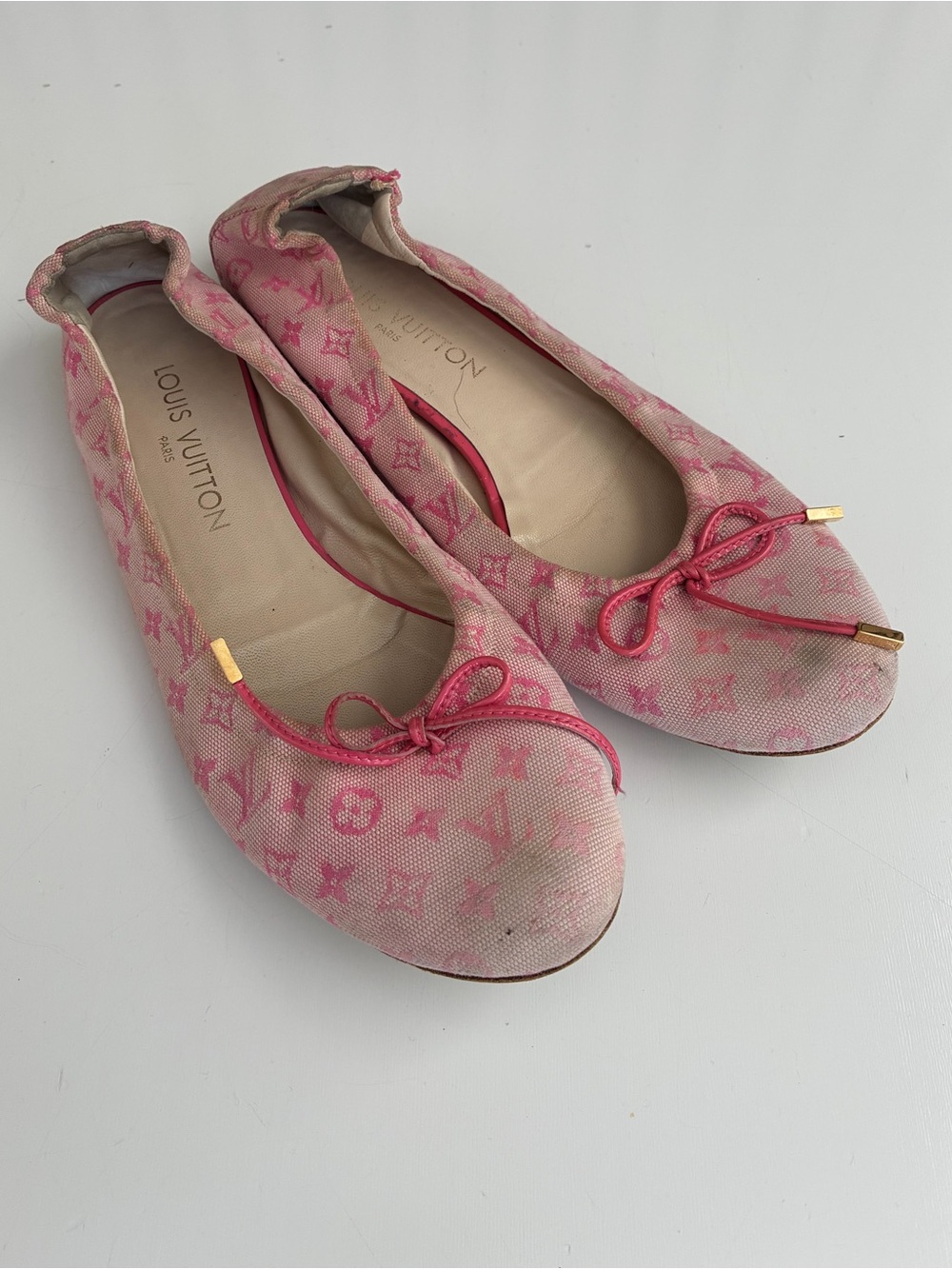 Auth VTG LOUIS VUITTON Ballet Flats